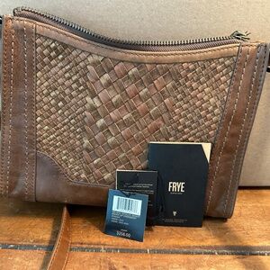 Frye Melissa Metallic Basketweave Crossbody Bag